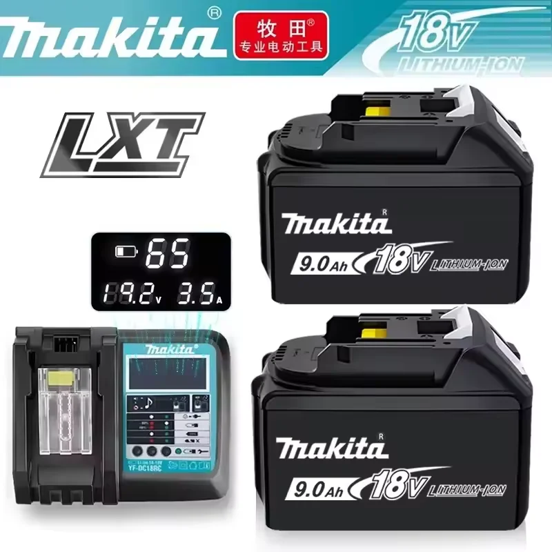 

100% original Makita 18V 6Ah rechargeable power tool battery,replacing lithium-ion LED LXT BL1860B BL1860 BL1850 Makita battery
