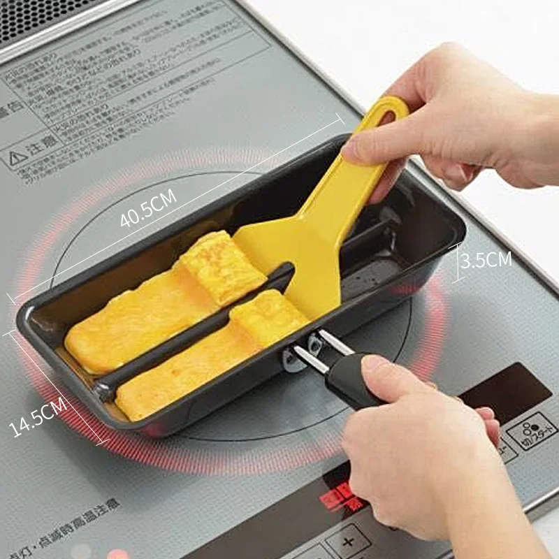 Aluminium Alloy Tamako Frying Pan Egg Roll Pan Gas Induction Cooker Universal Home Non-stick Thick Omelet Square Egg Roll Pan