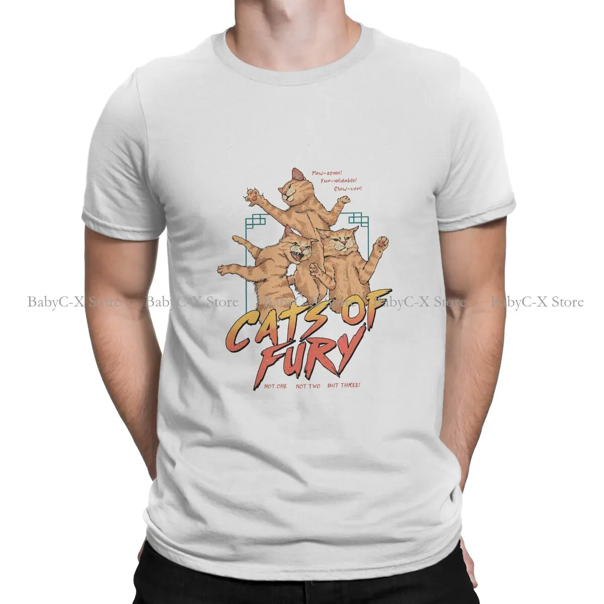 Cats of Fury Style Polyester TShirt Japanese Art Top Quality New Design Graphic  T Shirt Stuff