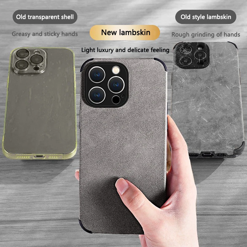 For IPhone 17 16 Plus 15 14 Pro Max 13 12 XS XR Suede Phone Case Cover Protector Shell For Mercedes Benz CLA GLC GLA GLB GLE GLS - view 5