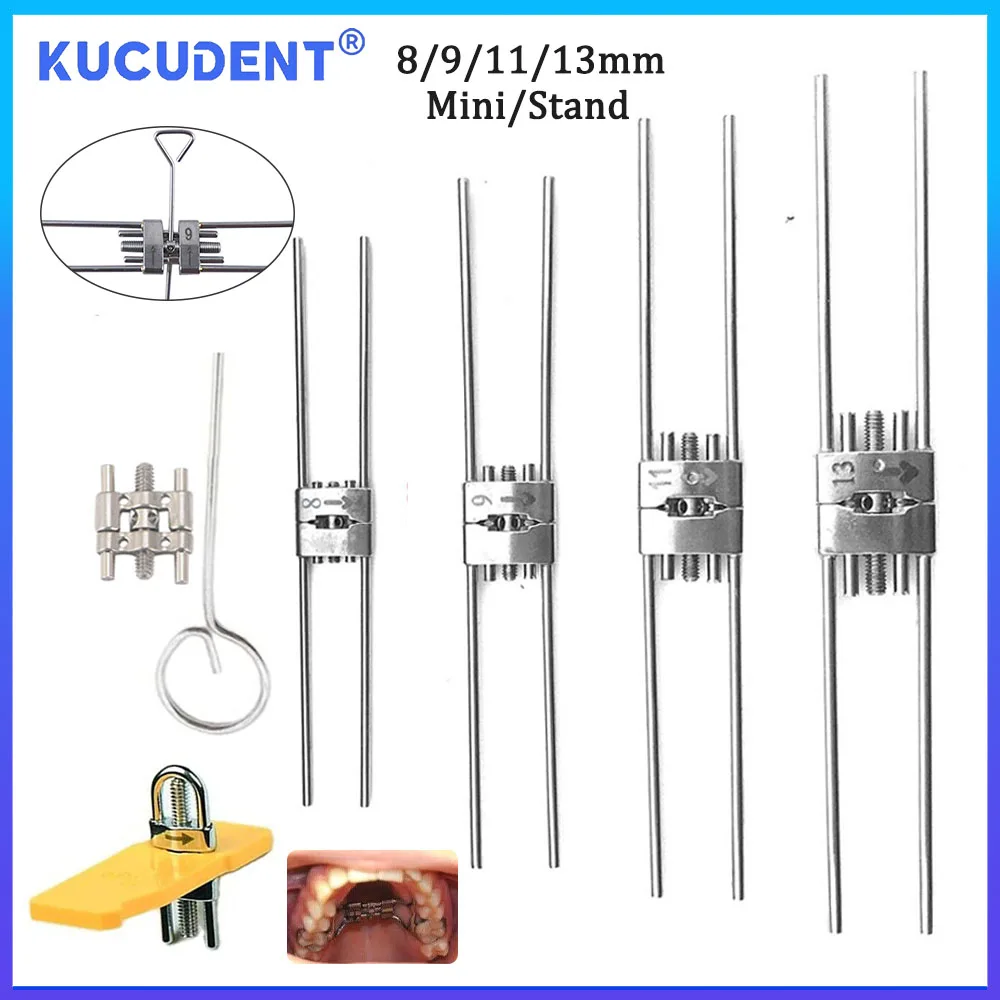 KUCUDENT Dental Palatal Expander Frame Type Orthodontic Implant Expansion Screw Rapid Swivel Keys Stainless Steel Dentistry Tool