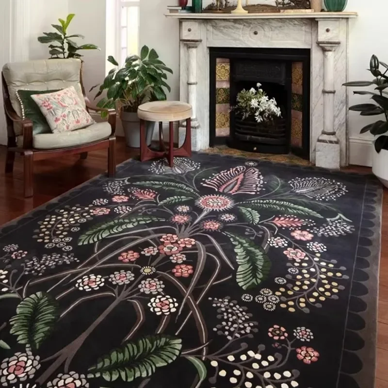 

Large French Retro Floor Mat, Living Room Carpet Bedroom Lounge Rug Vintage Floral Area Rugs Entrance Door Mat, Home Decoration