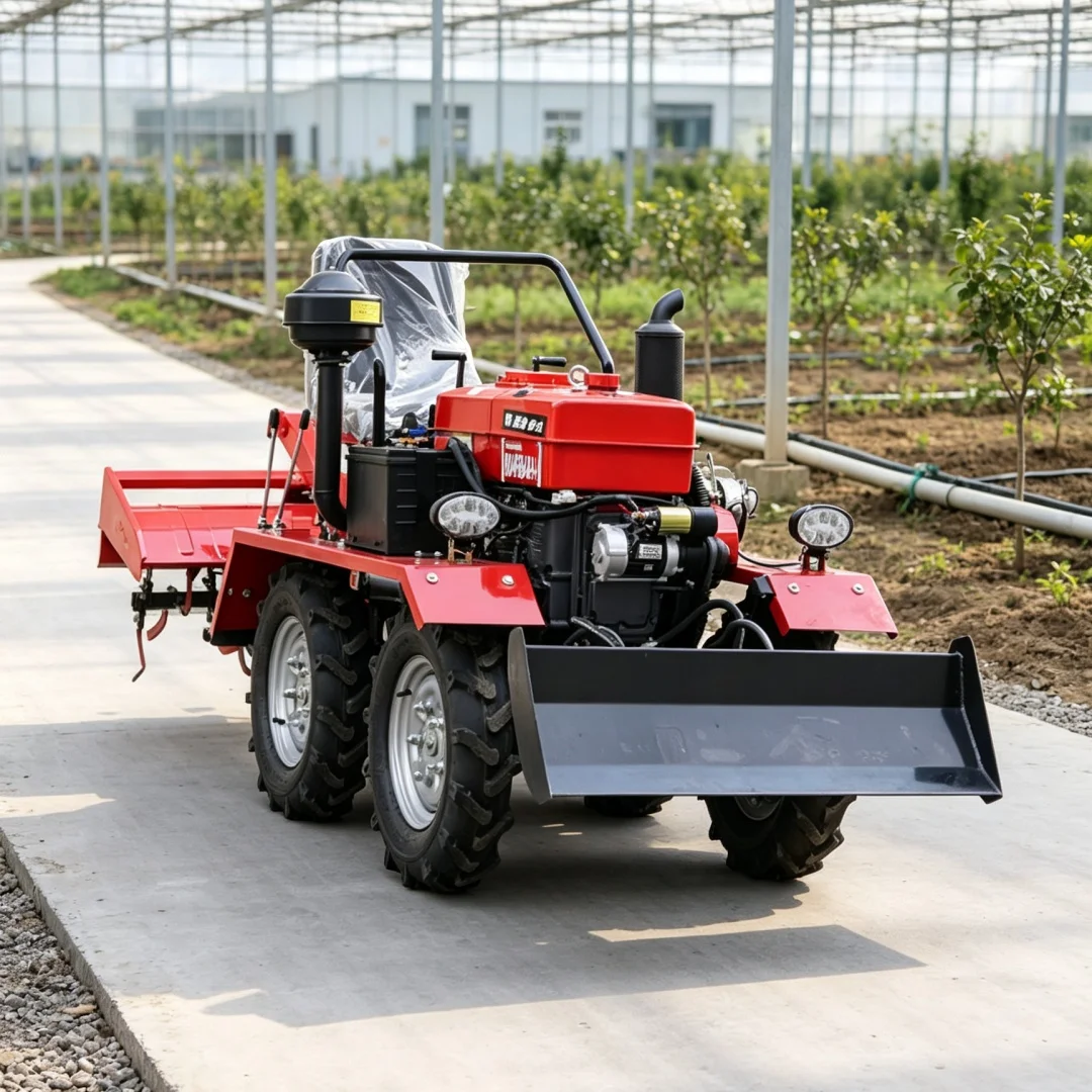 Customized 4‑Wheel 4WD Tillage Machinery Matched with Rotary Tiller Seeder, Hot‑Selling Farming Equipment for Farmers