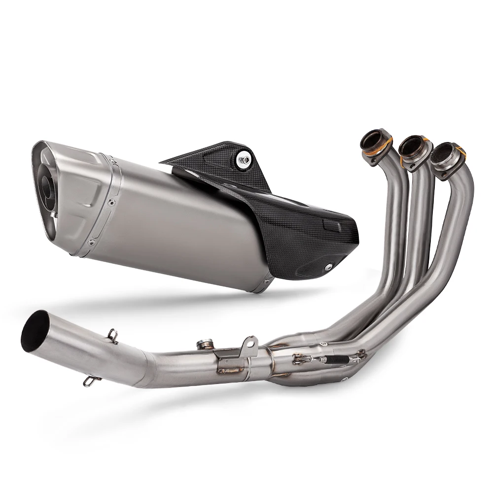 

STLF For MT09 MT09SP FZ09 MT-09 2021-2024 Motorcycle Exhaust Full System Modified Front Link Pipe With Muffler