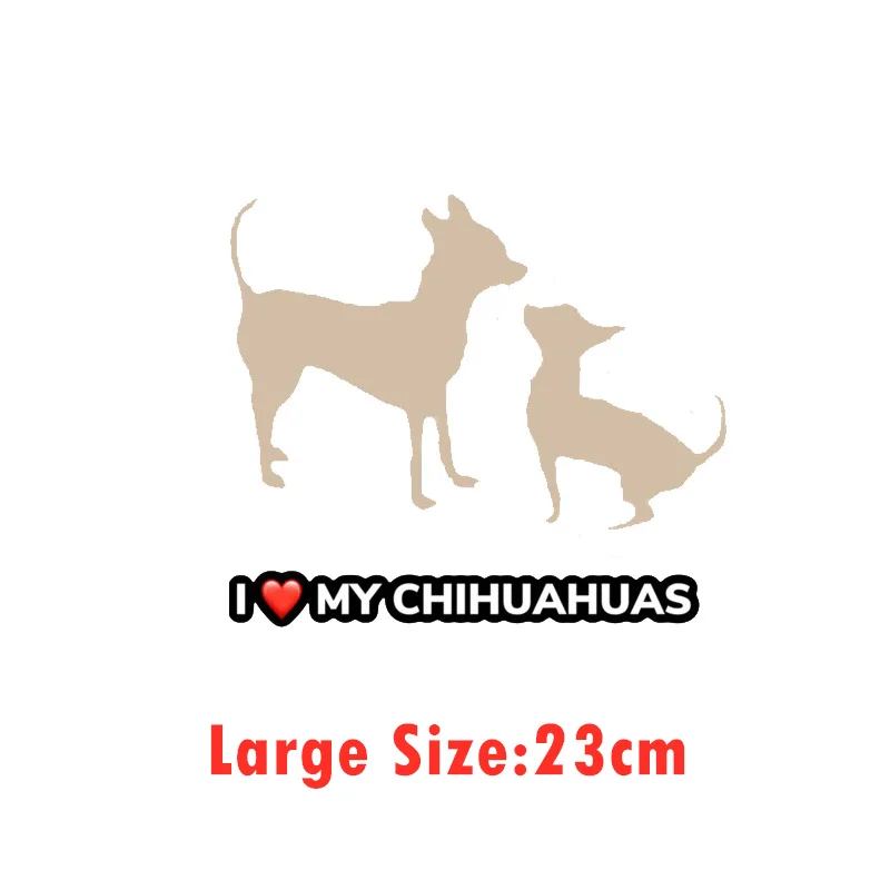 Kawaii Dog I Love My Chihuahua Patches On Clothes Cartoon Stickers Applique Iron on Heat Transfer For Clothing Wholesale