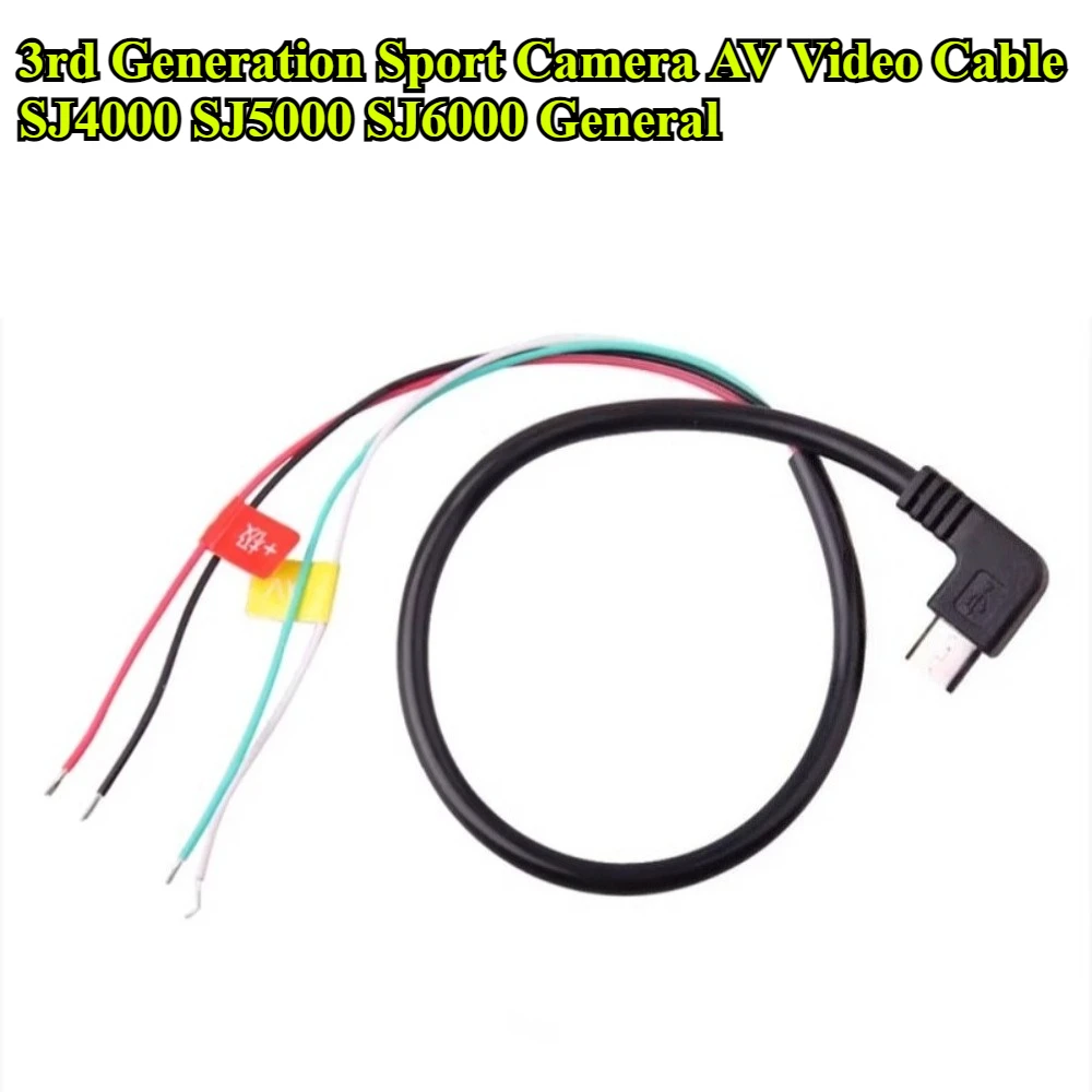 2-10Pcs GoPro Sport Camera Micro USB AV Video Cable 3rd Generation Compatible with SJ4000 SJ5000 SJ6000 FPV Drone RC Quadcopter