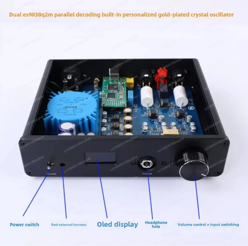 

DA10 Двухъядерный ES9038 DSD512 Bluetooth 5.4 USB-декодер HIFI аудиофильский ЦАП усилитель для наушников
