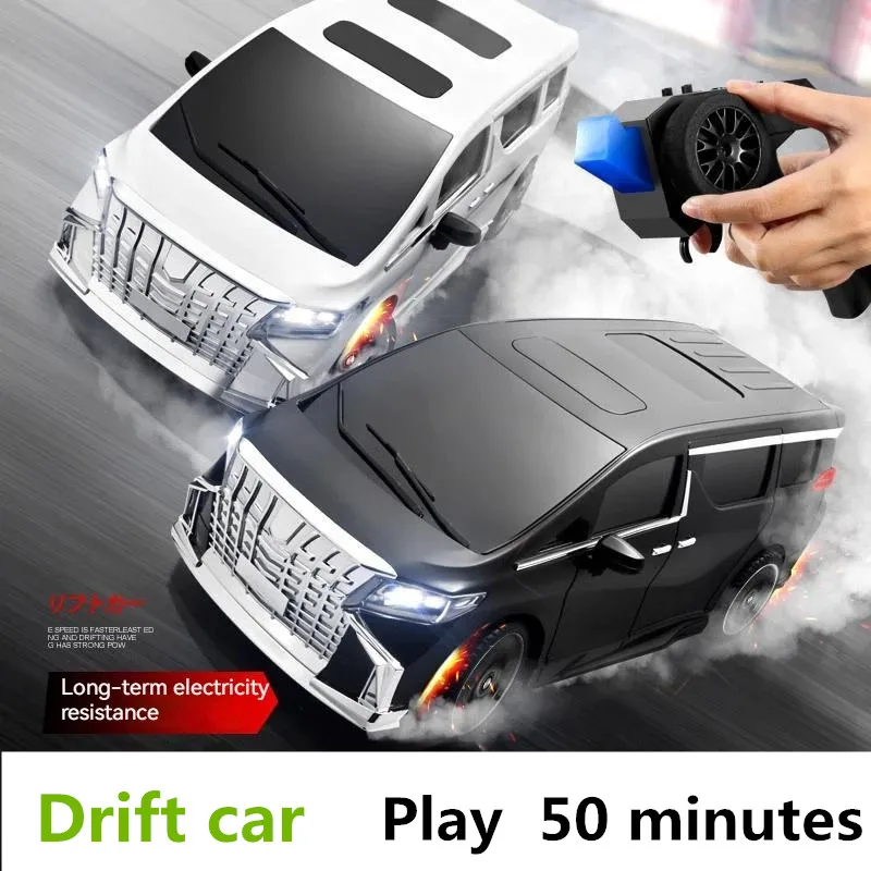 RC Car 1:16 Full Scale Remote Control Drift Car Black Vehicle 20KM/H RC Racing Car Toy LED Lights  Rear Drive Drift