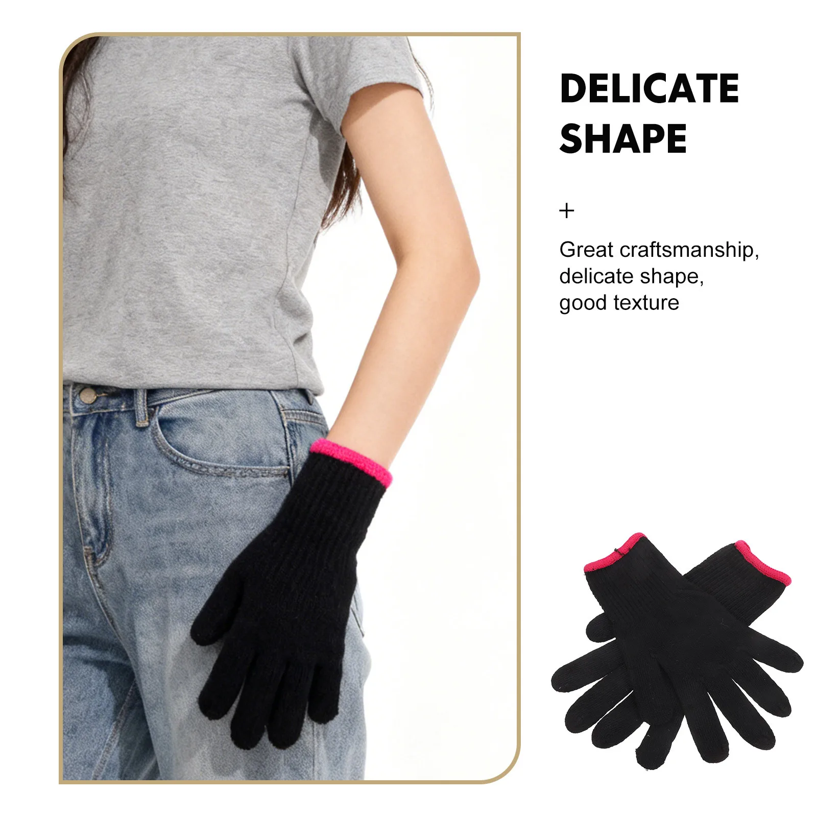 헤어 스타일링을위한 6pcs 내열 장갑 높은 탄력성 안티 그립 보호 재사용 가능한 살롱 열 장갑 다림질