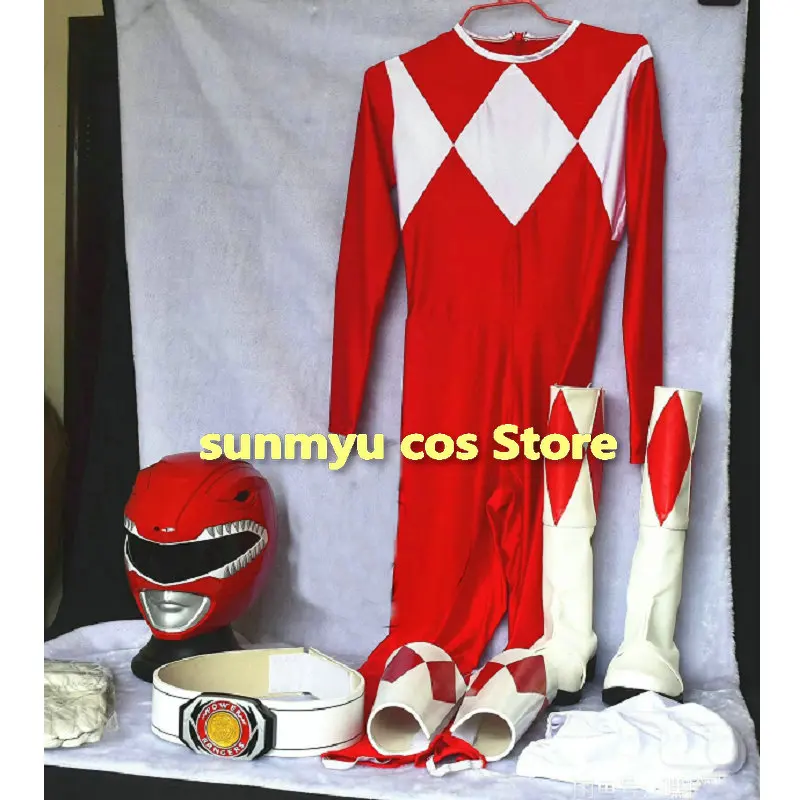 

Kyoryu Sentai Zyuranger Geki Red Ranger, полный комплект, реквизит для косплея, боди, перчатки, шлем, пояс, браслеты, ботинки