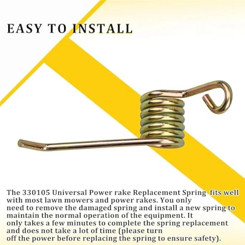 

A02F-Universal 6-Pack Power Rake Replacement Springs For Maxpower 330105,Dethatcher Springs For Maxpower Arnold 16 Inch