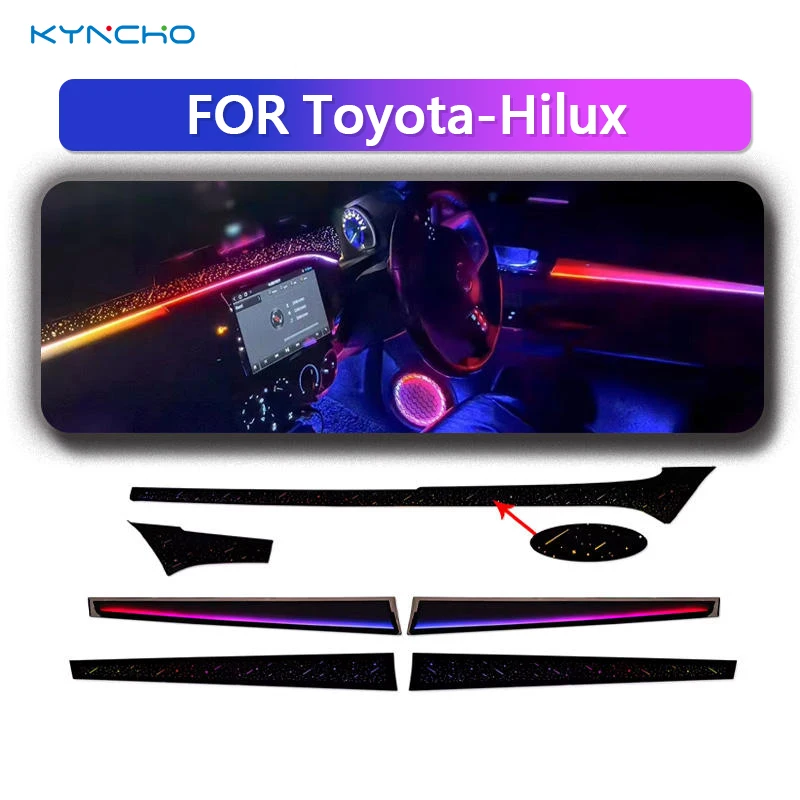 KYNCHO for Toyota Hilux LED Car Ambient Light Kit 64 Colors Dream Color 12V Car Decorative Lamp Symphony Auto Interior Lighting