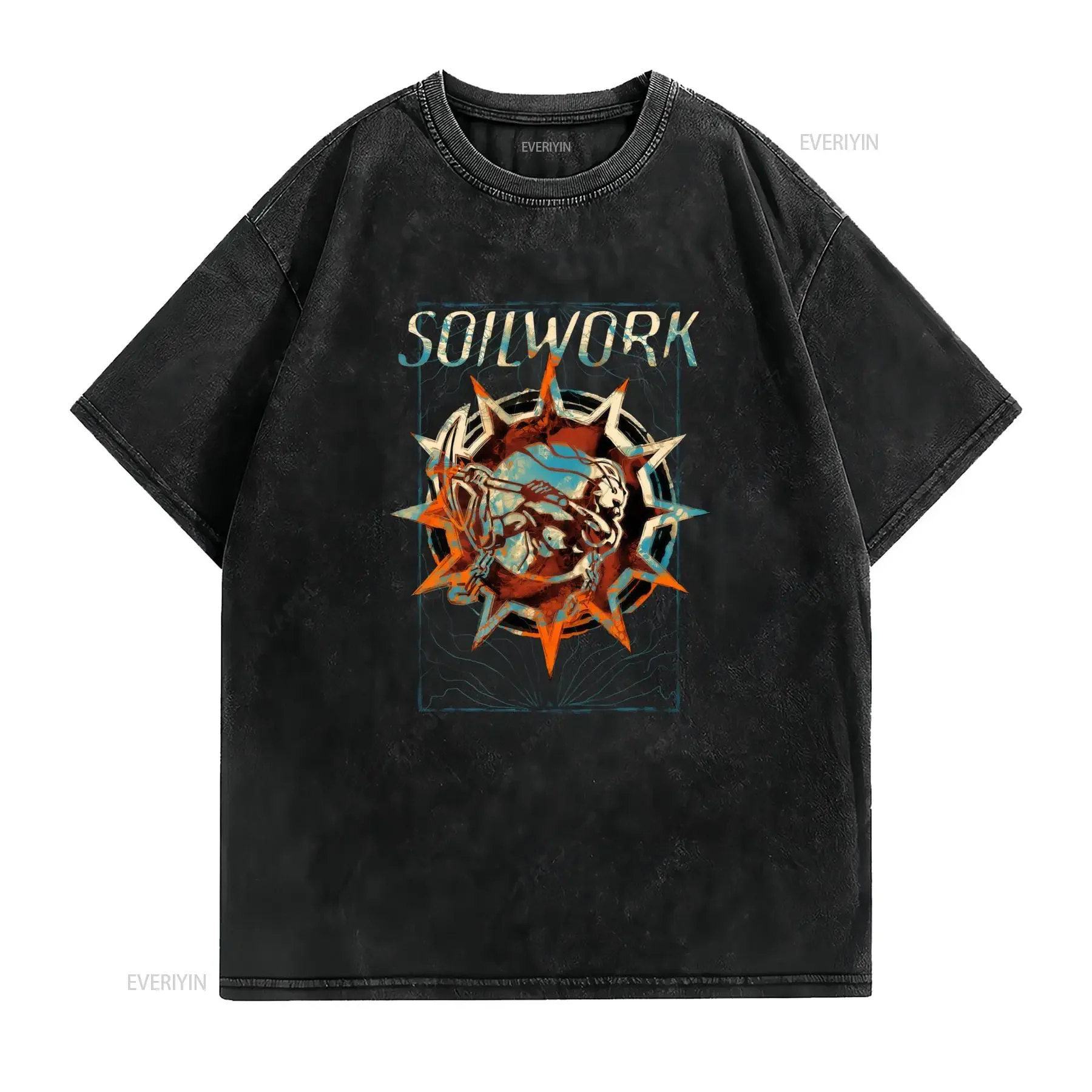 Soilwork Band T Shirt in Black Melodic Death Metal Since 1996 Available Sizes S to 5XL Style Ju465 vintage Washed Comfortable