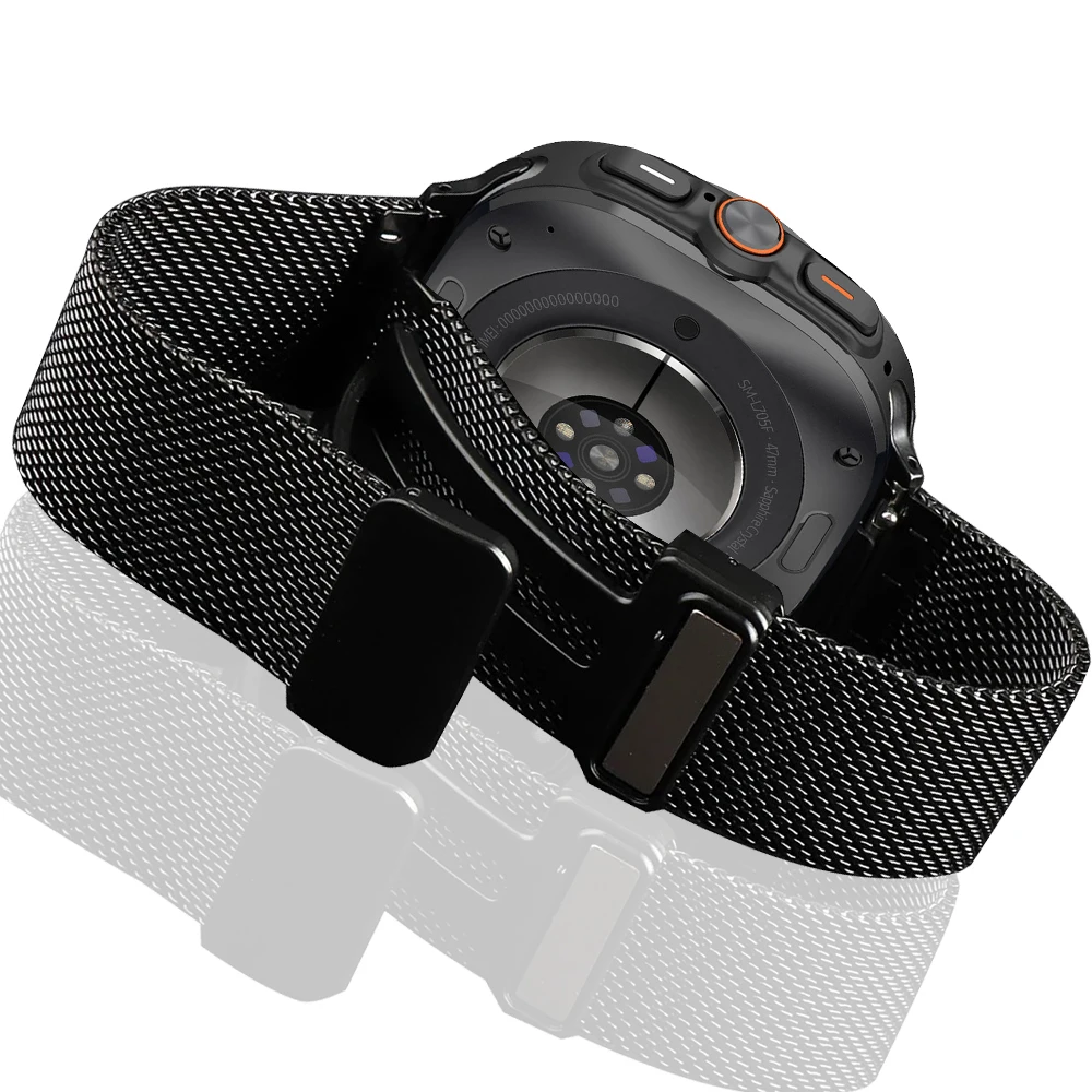 

No gaps strap for samsung galaxy watch ultra band 47mm Milanese loop stainless steel strap galaxy watch ultra 47mm Link Bracelet