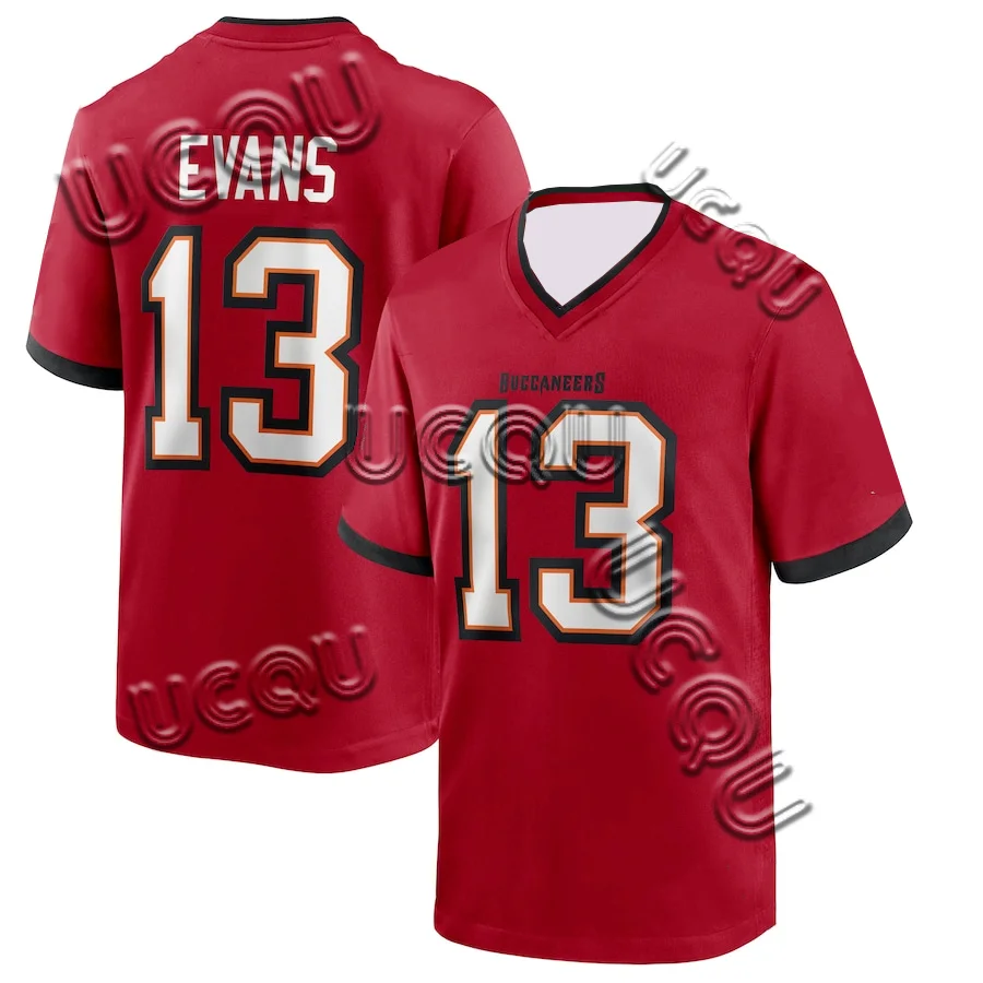 American Short Sleeved Men Summer New Quick Drying Breathable Evans Tampa Bay Buccaneers Rugby T-shirt Sports Jersey