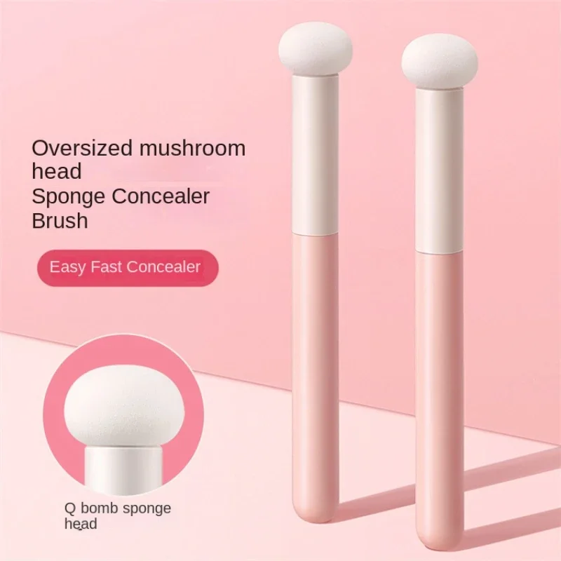 Corretivo escova esponja cabeça, tampa de cabeça redonda, lacrimal, black eye smudging, marca sem escova, uso duplo seco e molhado, novo