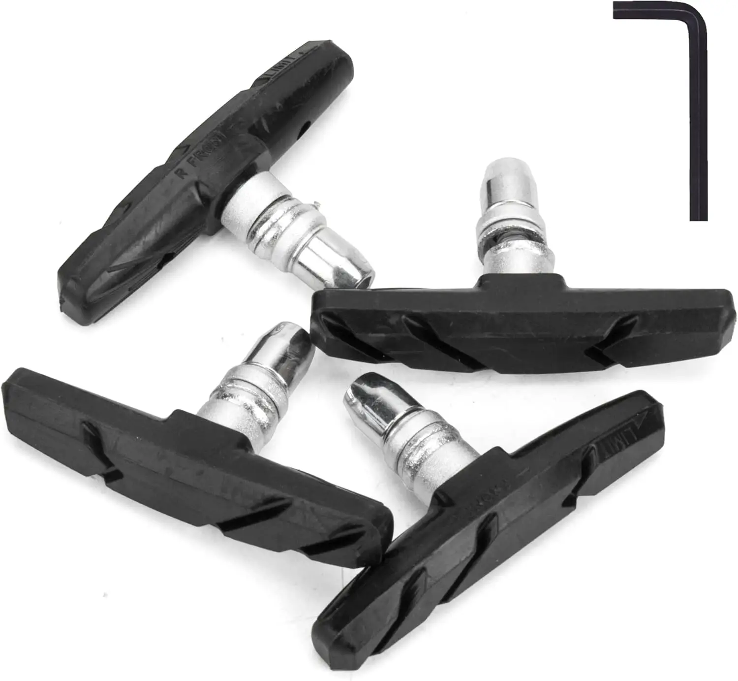 

Universal V-Brake Pads 70mm for MTB Cruiser Bikes, No Noise No Skid, 2 Pairs