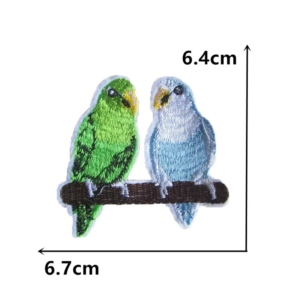 Single sale 1 pcs of Hot-melt adhesive ironing embroidery bird pattern Patch DIY sewing decorative clothing Patch