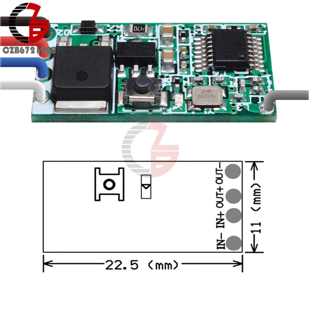 433mhz DC 3.6V 5V 9V 12V 24V 1CH Relay Wireless RF Remote Control Switch LED Lamp Controller Micro Receiver Transmitter +Antenna