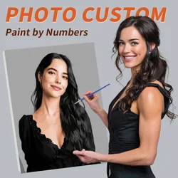 PBYN Photo Custom DIY Painting By Numbers Frame Customized Picture Landscape Animals Family Coloring By Numbers Handwork Gift