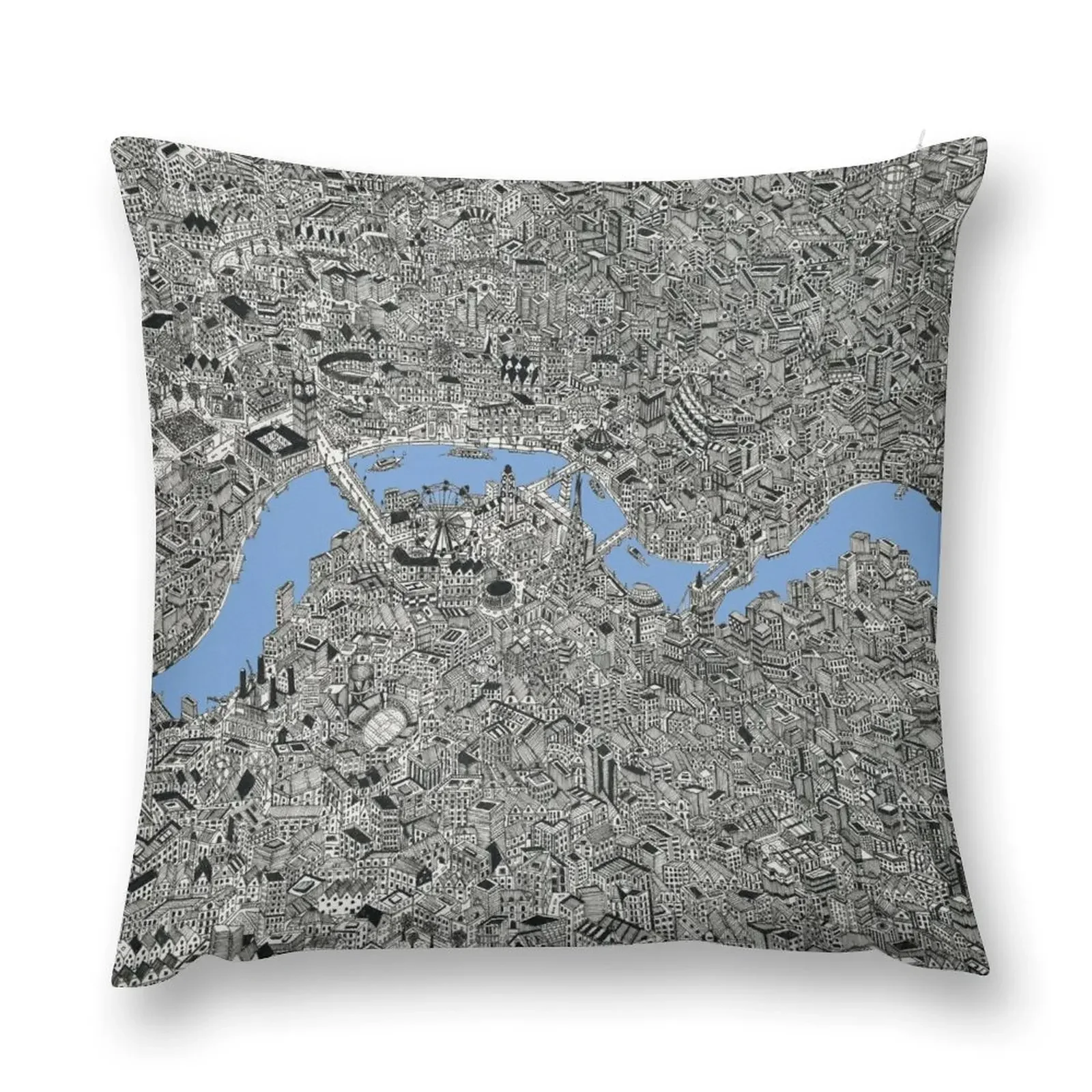 London map River Thames Throw Pillow pillow cover luxury christmas decorations 2025 pillow