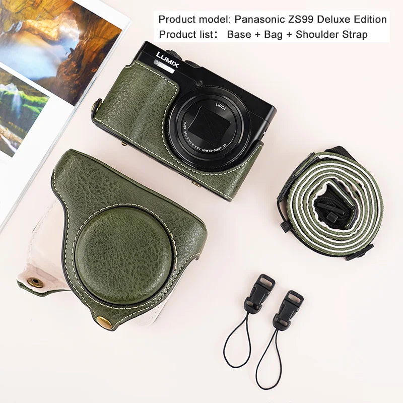 for Panasonic Lumix DC-ZS99 DC TZ99 Camera Case Retro Bag Leather