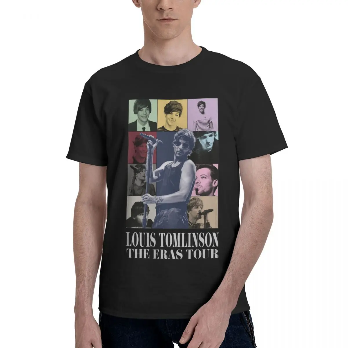 Louis Tomlinsons The Eras Tour Men T Shirts Amazing Tees Short Sleeve Crew Neck T-Shirts Pure Cotton Plus Size Clothes