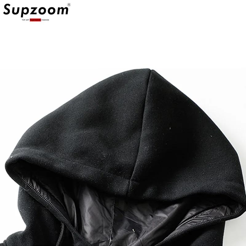 Supzoom 2025 وصول جديد قمة الموضة لصق سميكة الشتاء مثلث ماركر مقنعين الدافئة عادية شتاء أسفل السترات الرجال