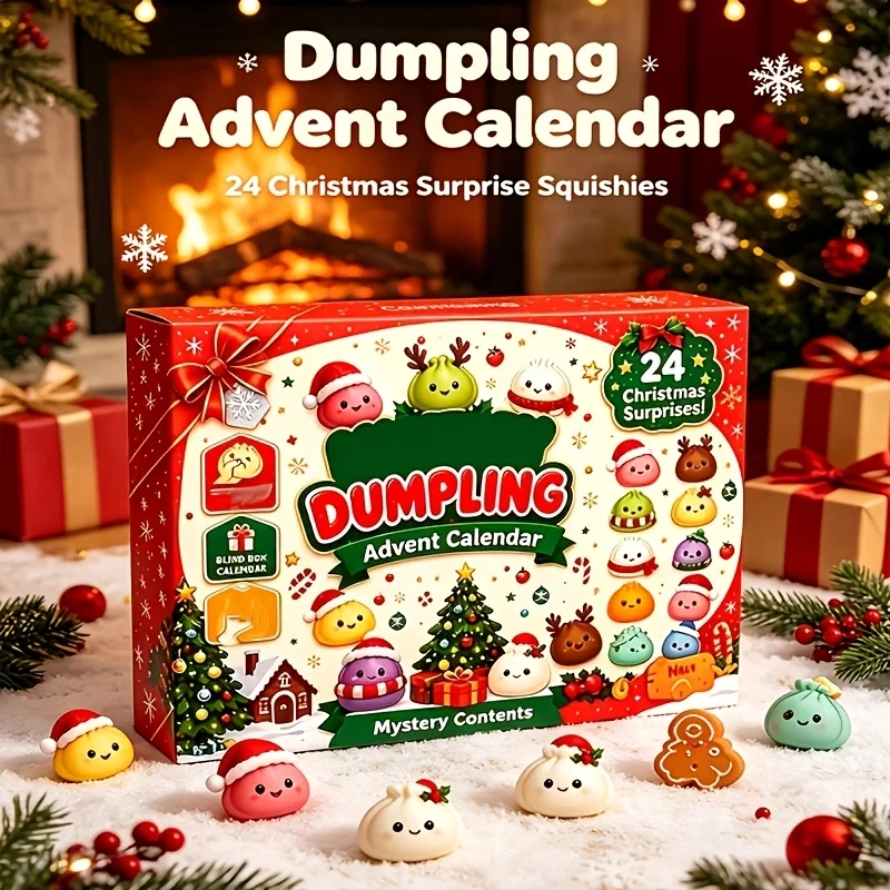 Christmas Squishy Advent Calendar 2026, Fidget Countdown Calendar Surprises Sensory Fidget for Adult Christmas Party Favors Gift