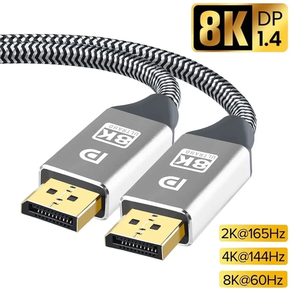 8K kabel 1.4 DisplayPort kabel ekstensi DP dua arah kabel Video kecepatan tinggi pria KE pria kawat konektor DP Port tampilan