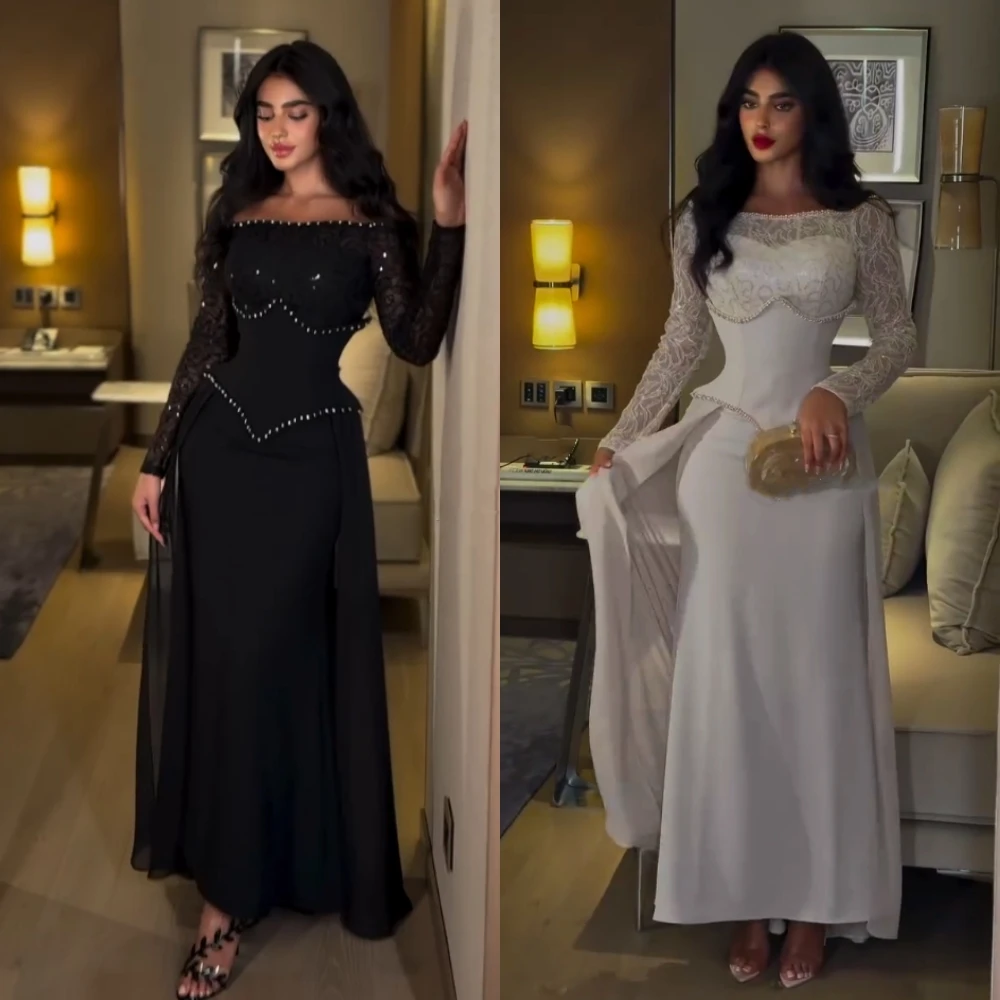 فستان سهرة مخصص لامع فساتين مناسبة مخصصة خارج الكتف فساتين البوق ميدي فستان رسمي أنيق للحفلات