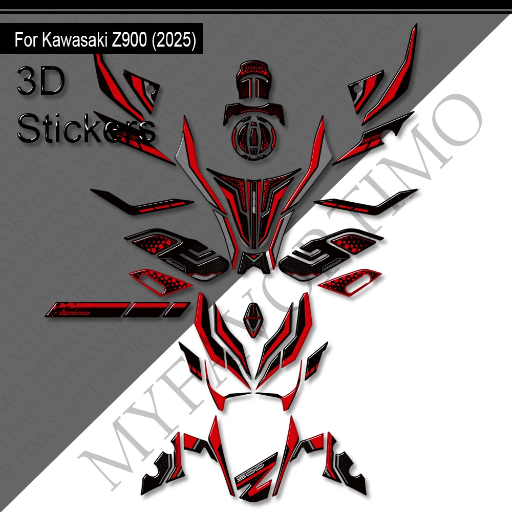 Voor Kawasaki Z900 Z900 SE 2025 2026 Motorfiets Tank Pad Cap Gas Stookolie Kit Kuip Spatbord Covers Stickers Decals protector