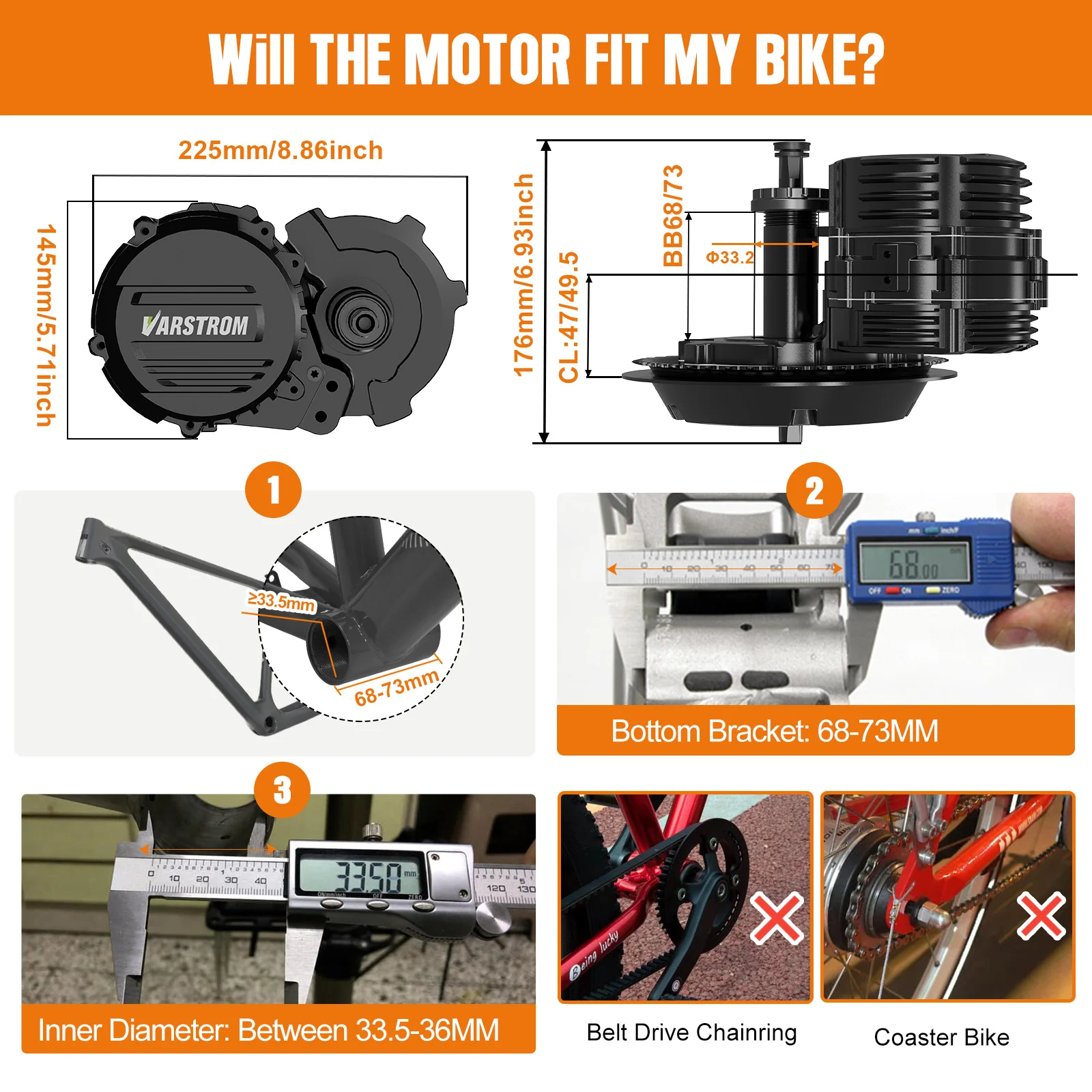 [Versand aus Polen] TONGSHENG Mittelmotor-Drehmomentsensor E-Bike-Umbausatz, Elektromotor für E-Bikes TSDZ2 TSDZ2B TSDZ8 TSDZ16 48V 500W 750W 1000W, Elektrofahrrad für BB-Größe 68-73mm, eMTB Mountainbike, 60 km/h Geschwindigkeit, mit optionaler Batterie – Detail 15
