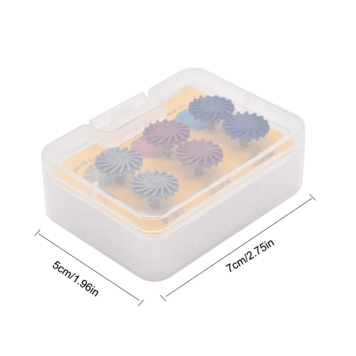 ชุดอุปกรณ์ขัดฟันทำจากเรซิน6ชิ้นพร้อมกล่องเก็บของพลาสติก