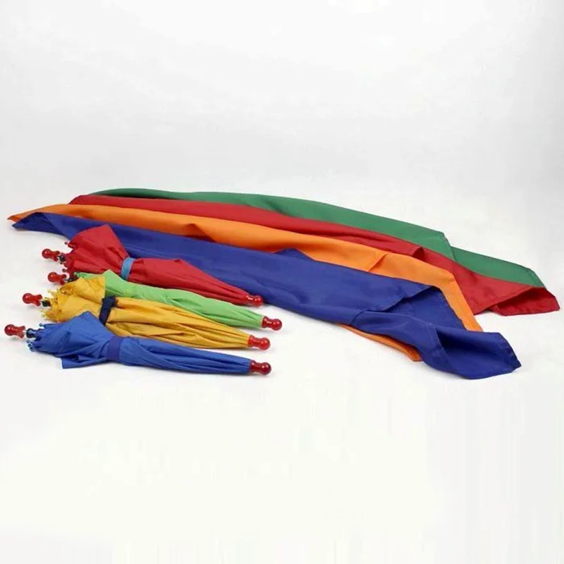 Silk to Four Umbrellas Magic Trick – Stage Comedy Magic Scarves Transformation Classic Magia Gimmick Props Close-Up and Stage
