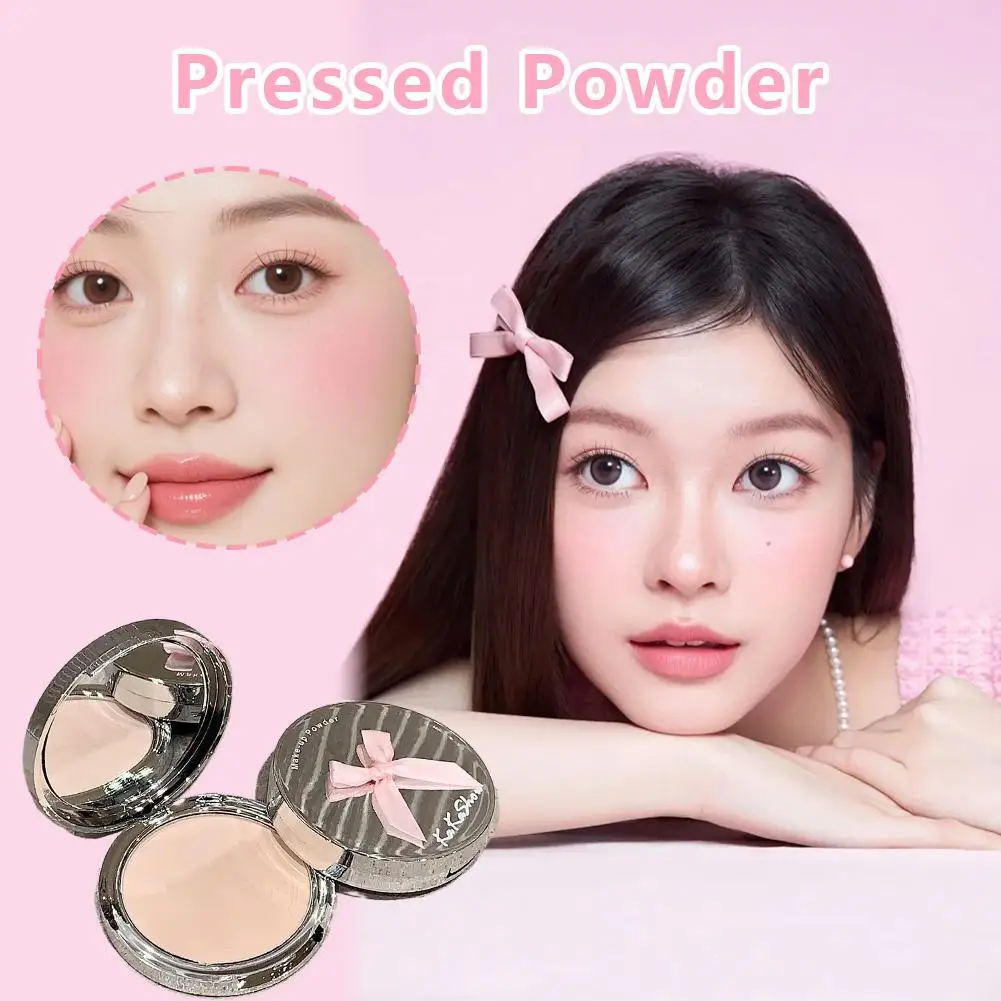 1 ชิ้นแป้งอัดแข็งเนื้อแมทท์ธรรมชาติ ควบคุมความมัน ปรับผิวกระจ่างใส รองพื้น คอนซีลเลอร์ เครื่องสำอางแบบพกพา ช่วยให้ผิวขาวกระจ่างใส B6D8