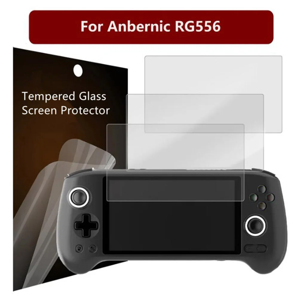 Tempered Glass Screen Protector Scratch-proof HD Game Console Screen Protection Film Compatible with for RG556