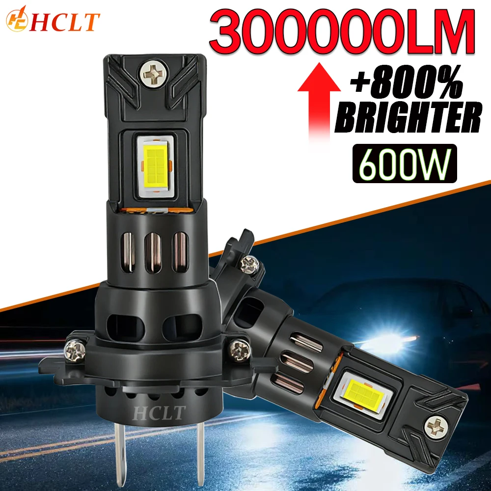 

H7 H4 LED Bulb 9003 HB2 High Low Beam Car Motorcycle Led Headlights 6000K Wireless CSP Chip Turbo Fan Automobile Lights Fog Lamp