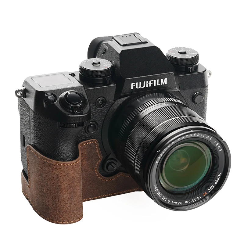 

Получехол для камеры ручной работы из натуральной кожи, дизайн сумки для камеры Fujifilm X-H1