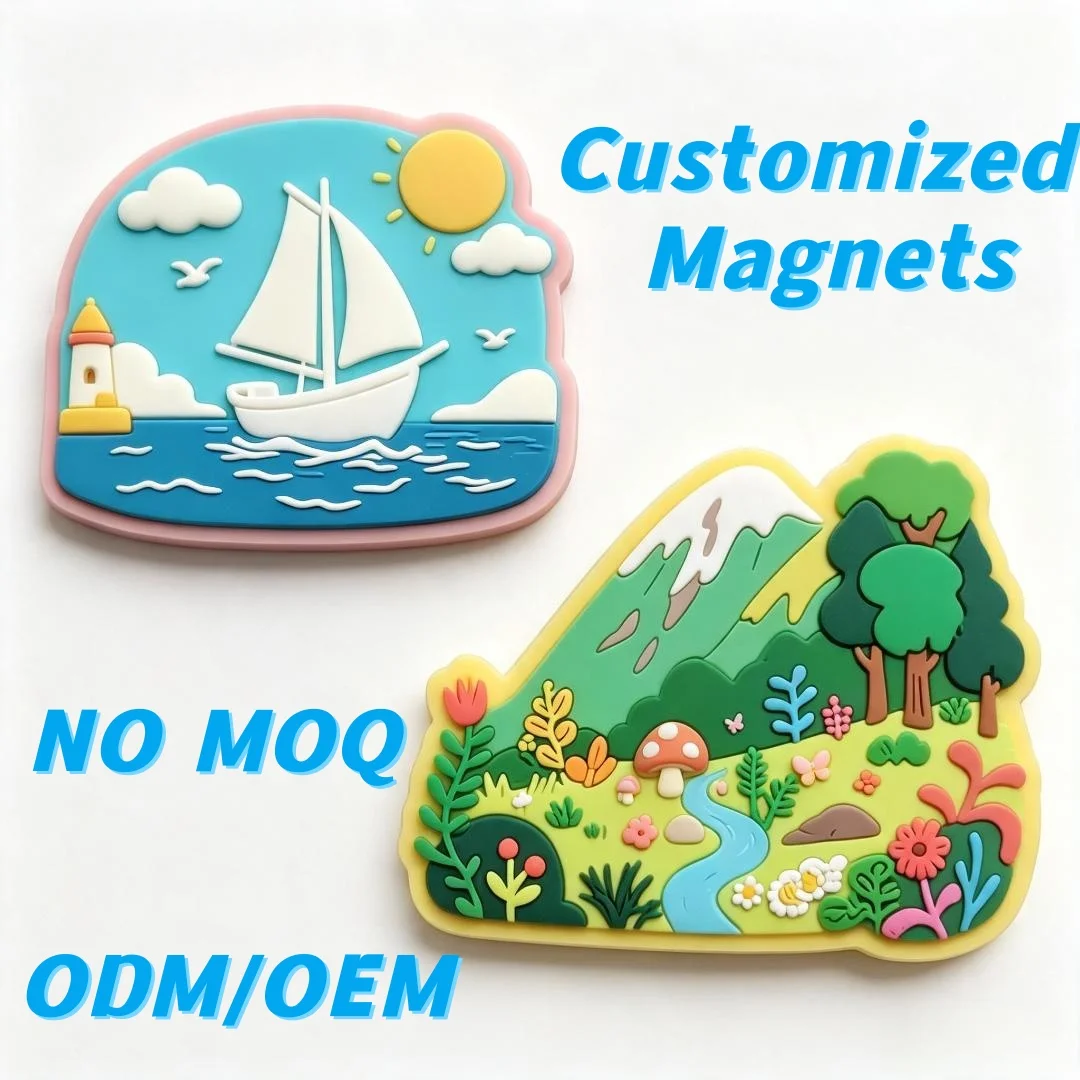 Magnet On Fridge Decorative Magnets For Refrigerator PVC 3D Ocean Mountain Forest Landscape Travel Fridge Souvenir Home Decor