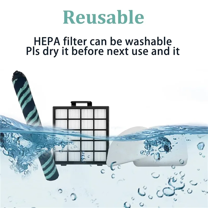 ABLE-Fit สําหรับ Shark Detect Pro Max ตรงสูญญากาศ AZ4000 AZ4002 AZ4000C เปลี่ยนชิ้นส่วนแปรงหลัก HEPA Filter ฟองน้ํากรอง