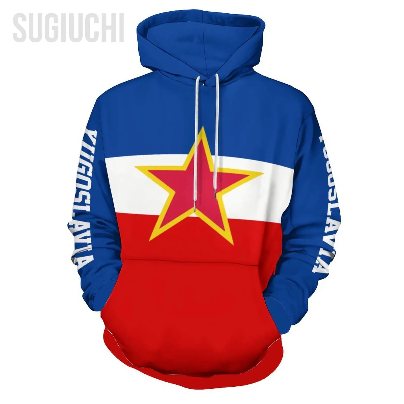 Unisex 3D Hoodie Yugoslavia Flag Men Women Polyester Harajuku Sweatshirt Pullover Hoodies Casual Cool