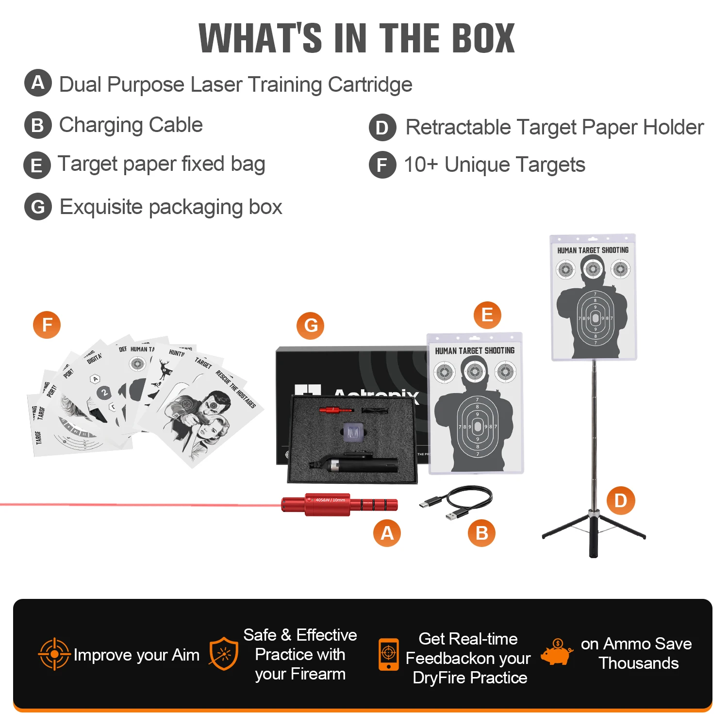 

40SW.10mm dual-purpose red dot laser trainer with electronic target holder for dry fire aiming training