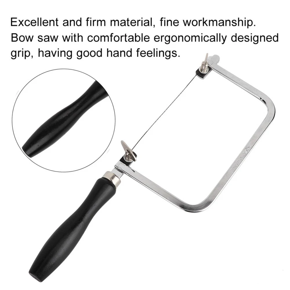 Adjustable Mini Hand Saw – U Shape Jeweler's Saw Bow with Steel Hacksaw Blades for Jewelry and Woodwork DIY Craft Tools LA-AA170