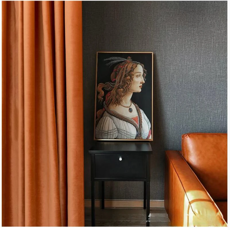 

Warm Toned Artistic Style for Autumn and Winter Curtains for Living Room Bedroom Dining Room Orange Blackout Customized Curtains