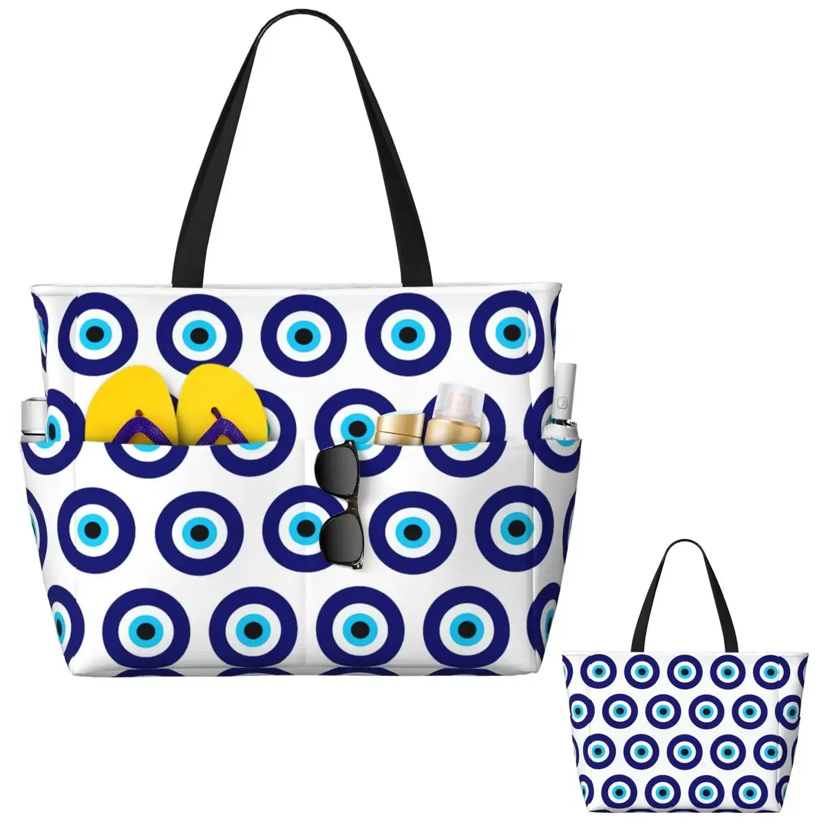 bolsa-grande-de-praia-e-viagem-feminina-magic-eye-five-set-evil-eye-para-esportes-academia-yoga-e-fitness