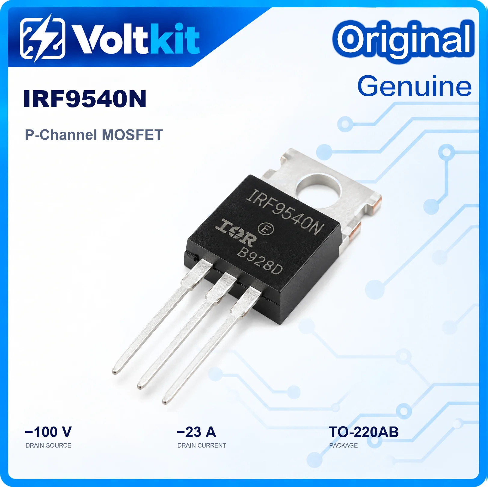 10PCS IRF9540N IRF9540 IRF9540NPBF TO-220 100V 23A P-Channel Power MOSFET Transistor