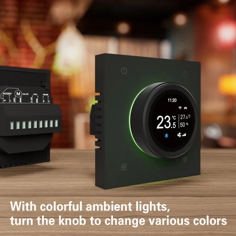 Latest Design WiFi Intelligent Thermostat LCD Color Screen Digital Temperature Humidity Controller Real Time Dual Display Smart