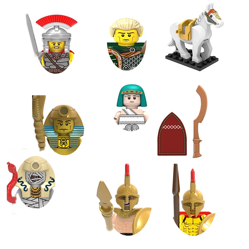 Mini figurines de château de chevalier médiéval, blocs de construction sur le thème du guerrier, jouet cadeau à collectionner