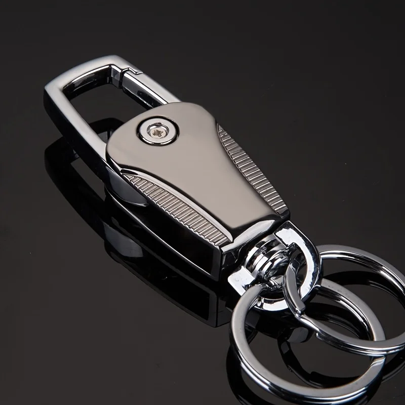 Car Key Metal Key Creative Key Chain Car Key Pendant Creative Keychain Durable Double Ring Car Keychain